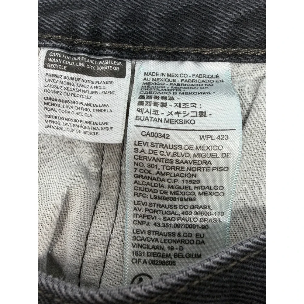 Levi's 501 Original Fit Men W36 L32‎ Black Straight Leg Button Fly Jeans